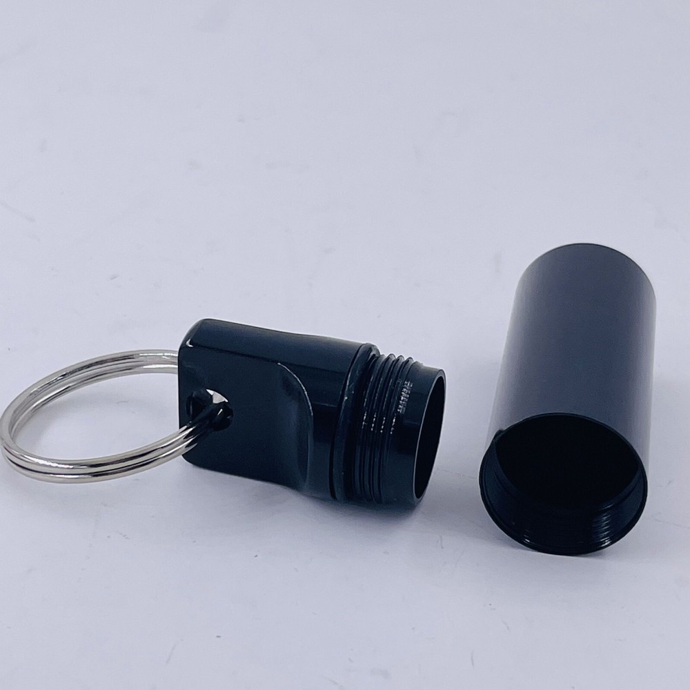 5pcs Waterproof Mini Pill Box Case Holder Container Metal Capsule Tool Keychain