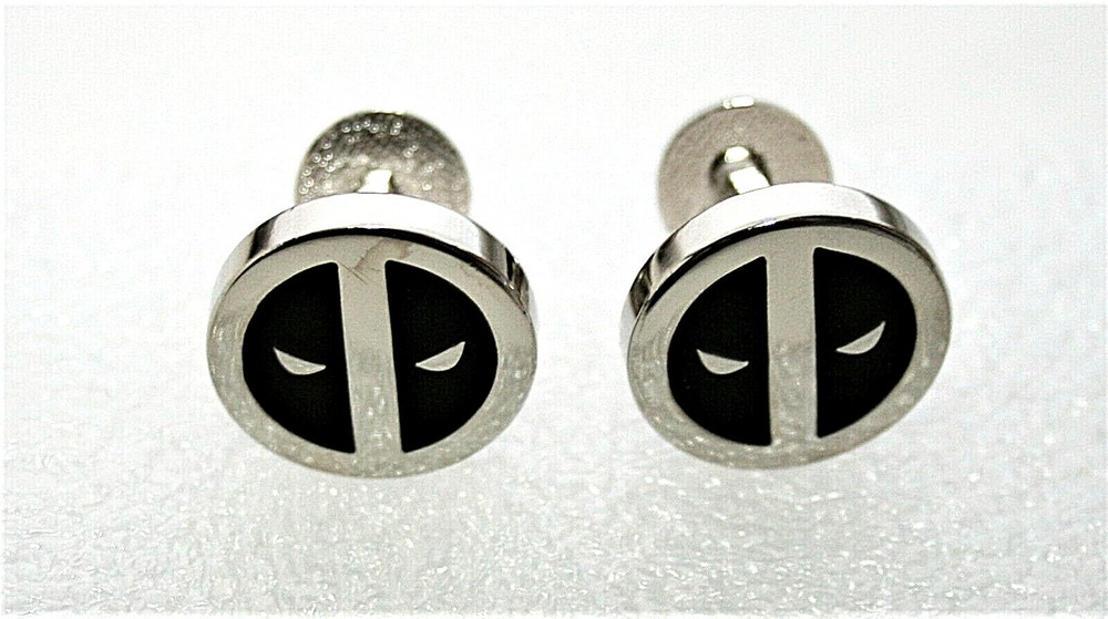 Marvel Comics Classic Deadpool Logo Cufflinks New Gift Box