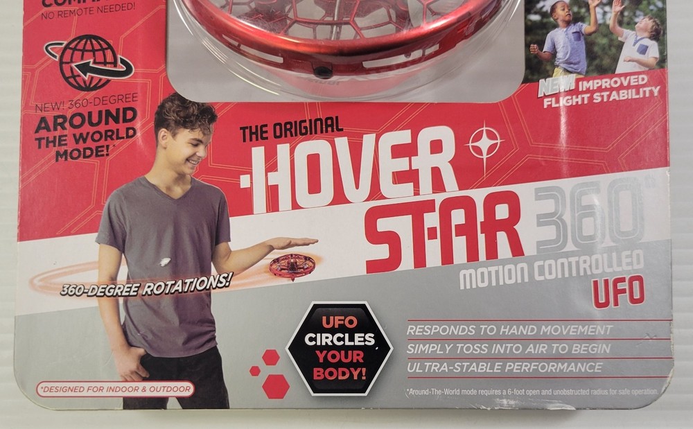 *D) The Original Hover Drone Star 360° Motion Controlled UFO - Red