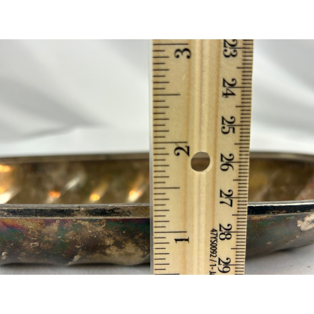 Vintage International Silver Hotel Tray Belmont Leaf Silverplate Dish