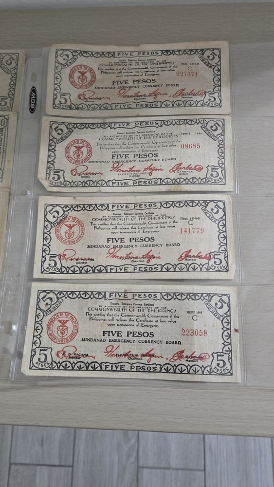 Philippine banknotes: eight various issues