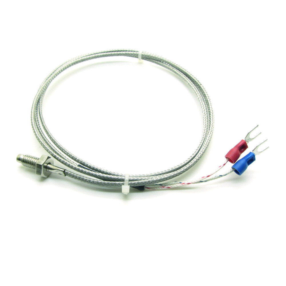 1M Cable K Type Screw Thermocouple Temperature Sensor Probe 6mm Thread 0-600℃