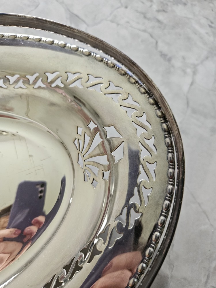 Silver Plated Dish With Handle
