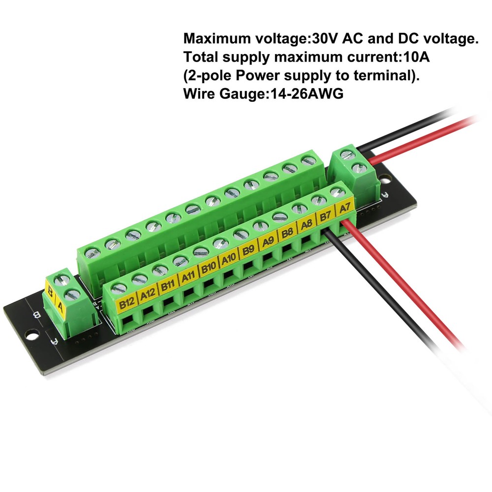 Evemodel Power Distributor 10A 2 Inputs 2*12 Outputs Distribution DC AC Module