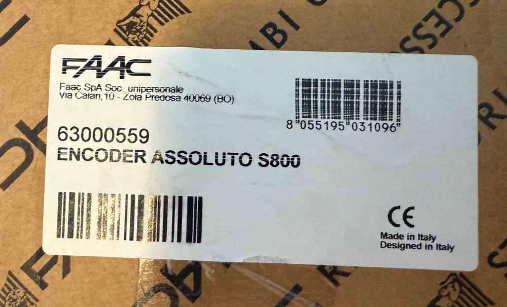 FAAC 63000559 Absolute Encoder S800 BRAND NEW