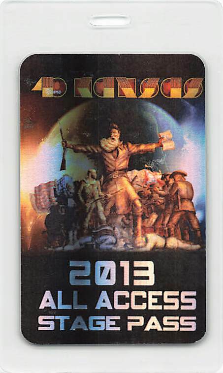 Kansas Backstage Pass 2013 All Access Stage Pass Laminate Variant