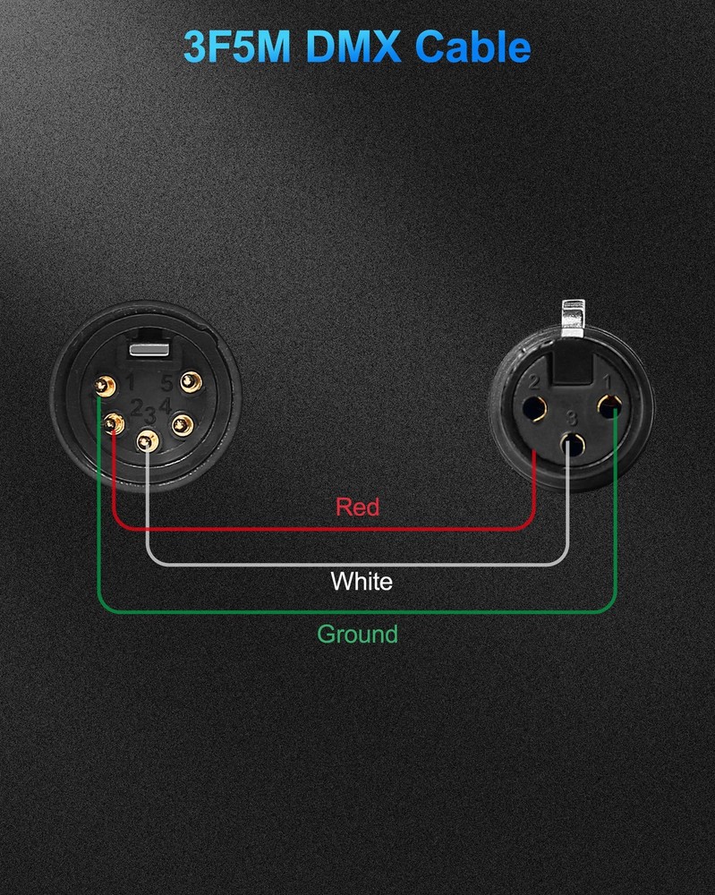10 Inch DMX Converter 5F3M 5M3F Stage Light Controller Connectivity Cable