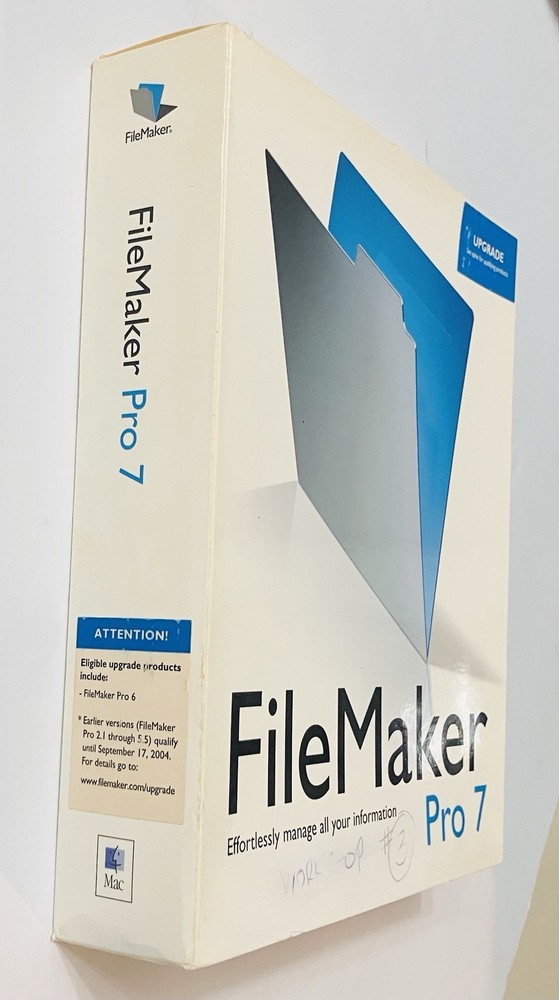 FileMaker Pro 7 Upgrade Retail Box 2004 Mac/Win Multilingual Complete