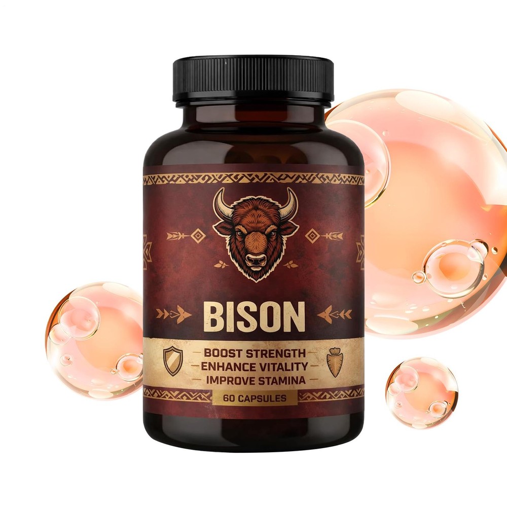Primal Edge Bison, Primal American Bison Extract Capsules – 60 Capsules (1pack)