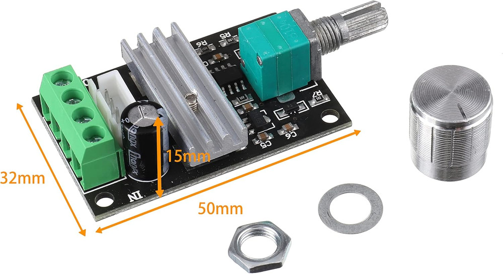 6V 12V 24V 28V 3A 80W DC Motor Speed Controller (PWM) Speed Adjustable