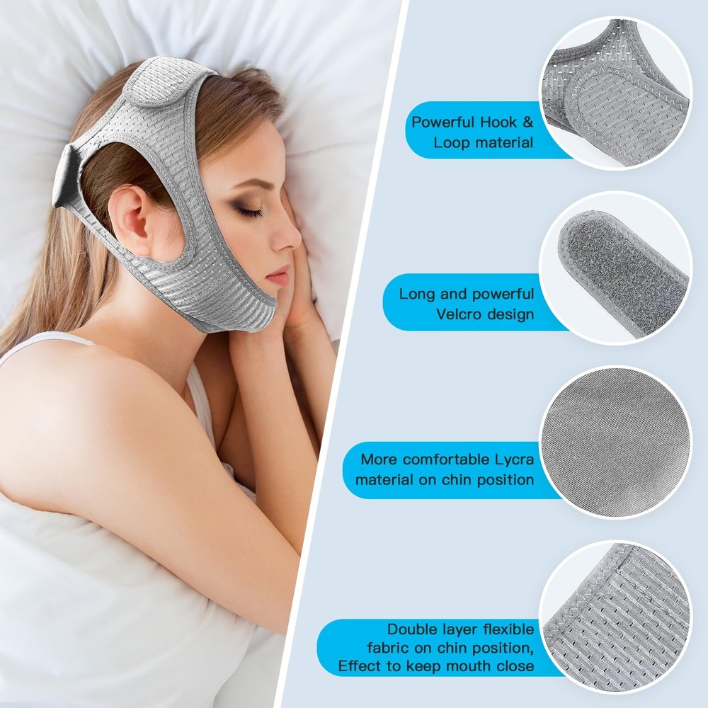 Vosaro Anti Snoring Chin Strap, Stop Snoring Device for Sleeping, Effectively...