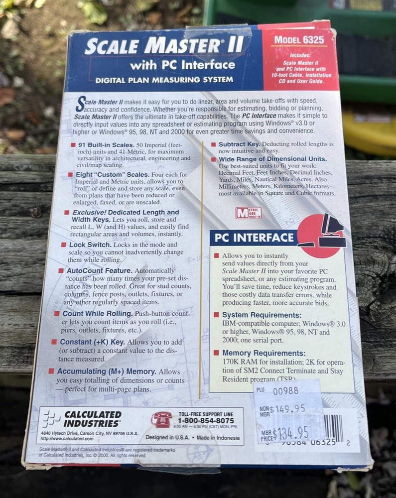 Scale Master II Digital Plan Measuring System With PC interface & Cable #6325