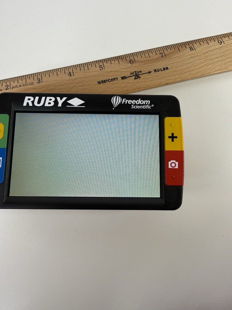 Freedom Scientific RUBY Handheld 5'' Video Magnifier Without Charger WORKING