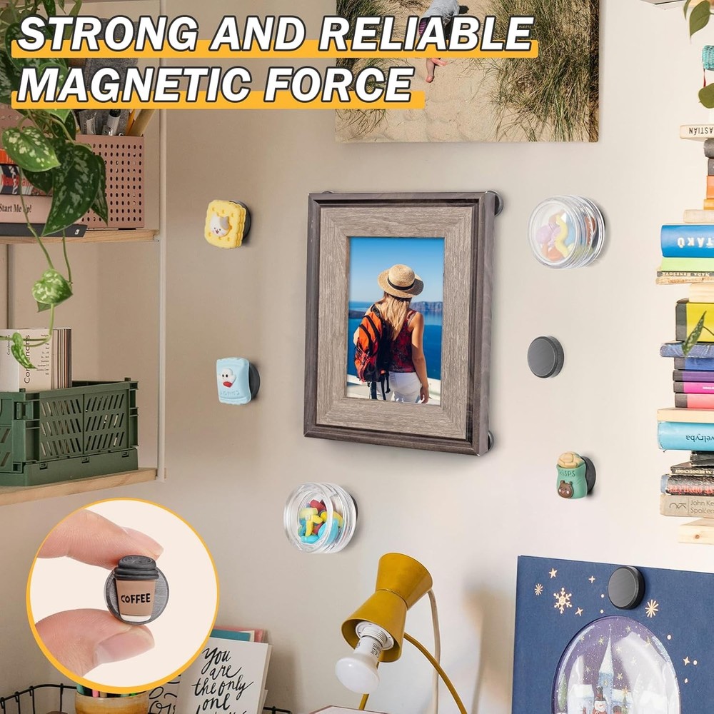 20 Pcs Round Craft Magnets with Adhesive