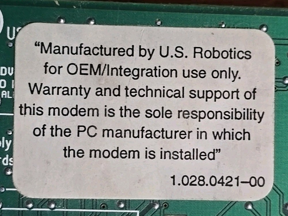 PCI 56K Modem 0637 3COM US Robotics