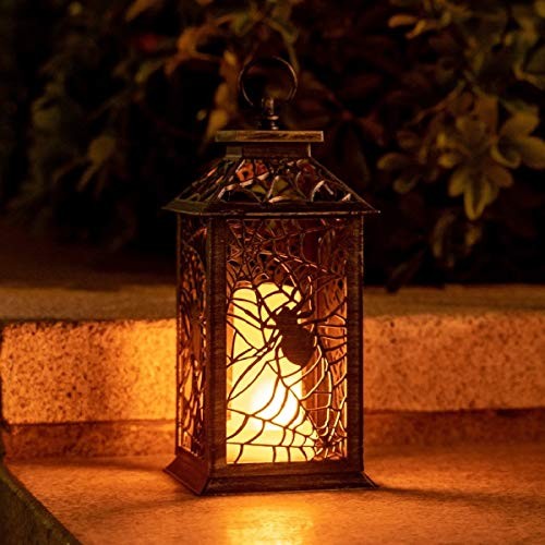Candle Lanterns Decorative Hanging Lights with Timer Function for 1pack Spider