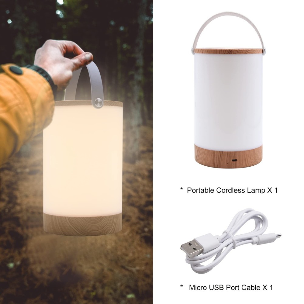 Facon LED Portable Lantern with Touch Dimmable Switch, Rechargeable Battery-O...