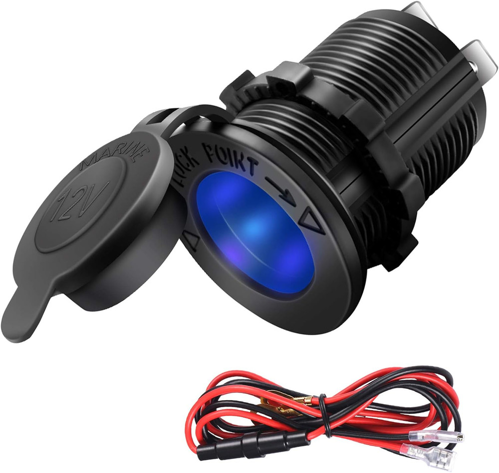Cigarette Lighter Socket Car Marine Motorcycle ATV RV Lighter Socket Power Outle