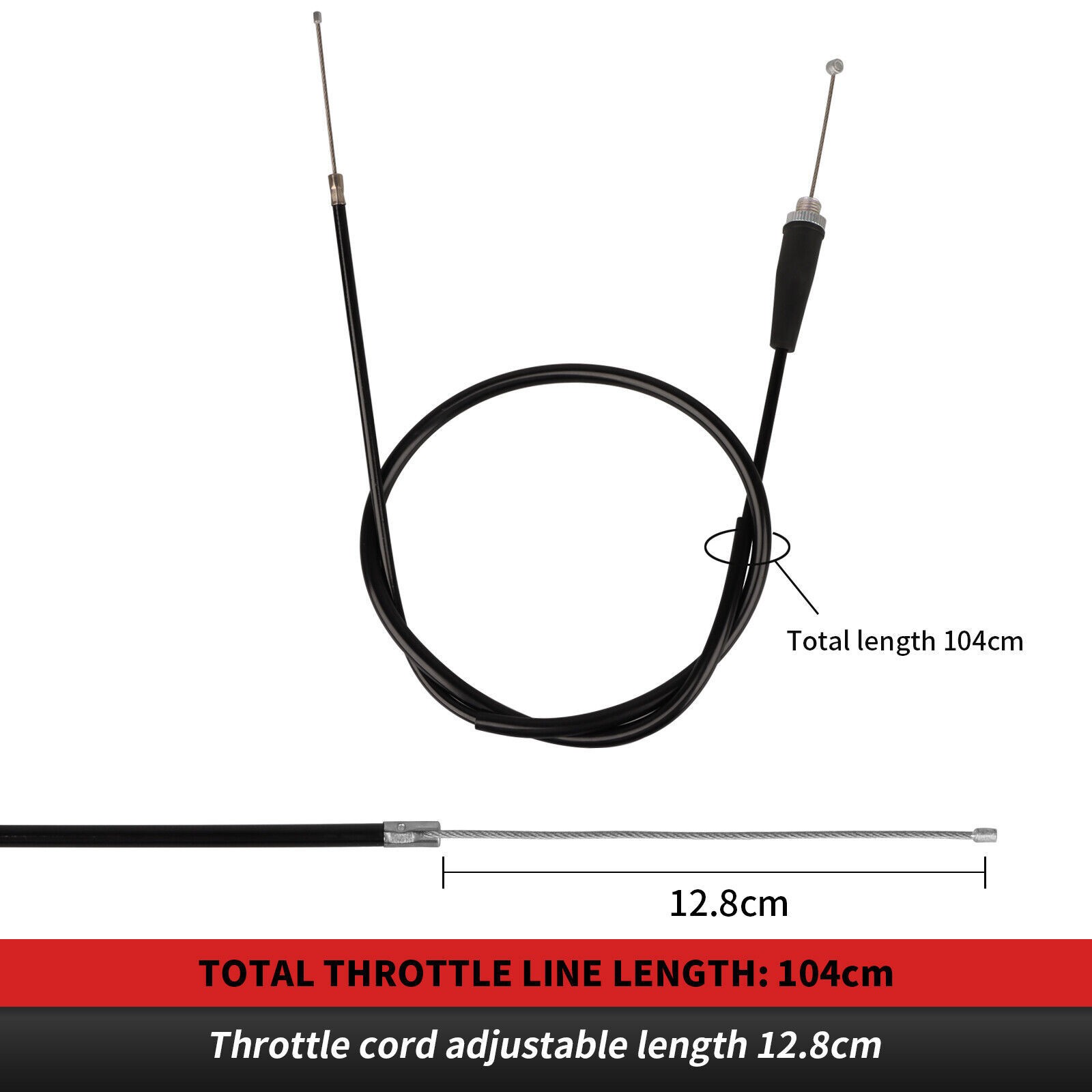 NIBBI 28mm Carburetor Throttle Cable Kit For Yamaha Blaster 200 YFS200 1988-2006