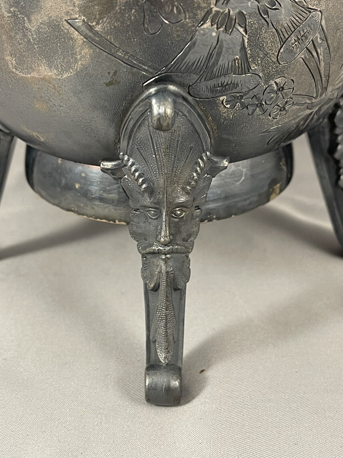 Antique 1870’s Silver Plate Reed & Barton Hotel Front Desk Bell Tea Waste Bowl