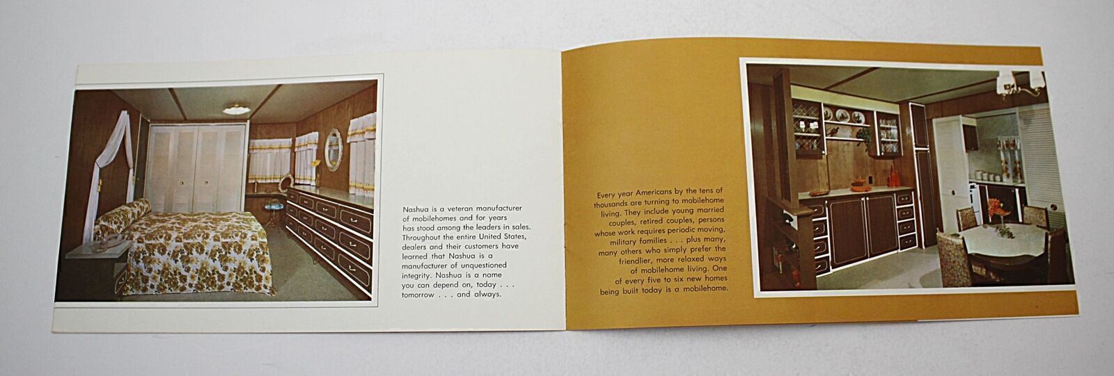 1966 Nashua Mobile Homes Color Ad Brochure Mid-Century Modern #8