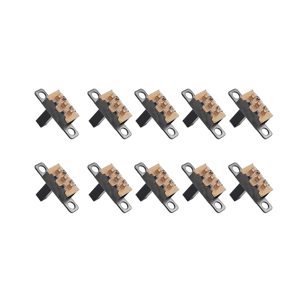 10Pcs 2 Position On/Off SPDT 3 Terminal PCB Panel Mini Vertical Slide Switch