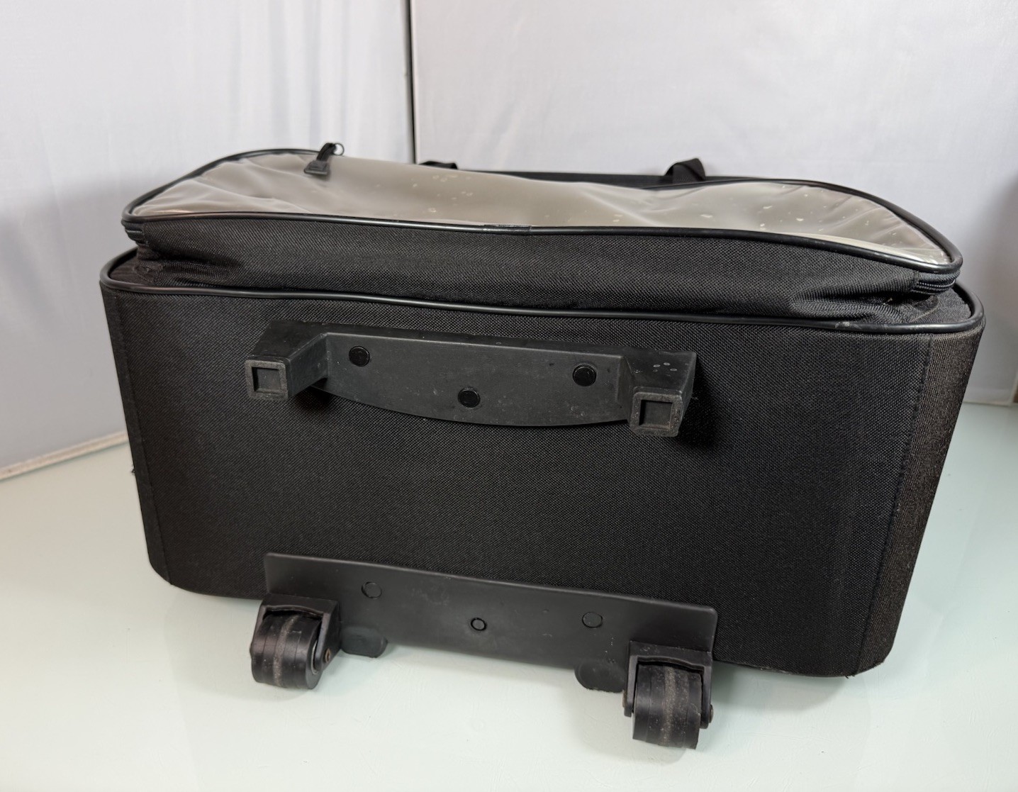 Generations Black Zippered Rolling Travel Sewing Bag Storage Case Tote 18.5x8x15