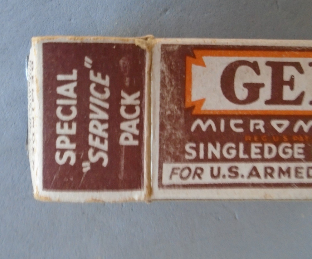 Gem singledge blades for US armed forces, box & 5 blades