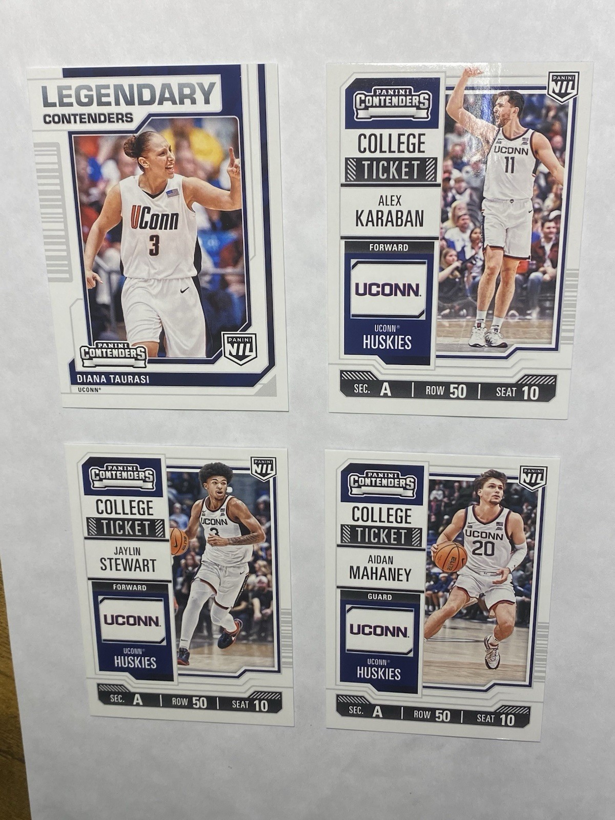 UConn Huskies Basketball Premium 17-Card Collection Lot Autos #d Parallels SP