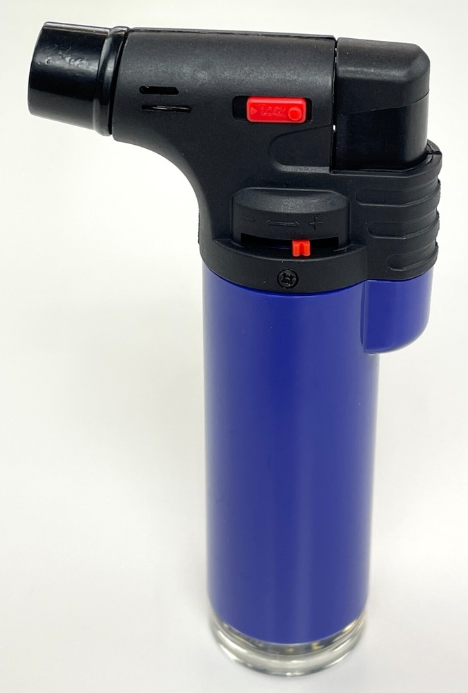 12 Pack Jumbo 4" Single Jet Flame Torch Gun Lighter Refillable Lockable Solid