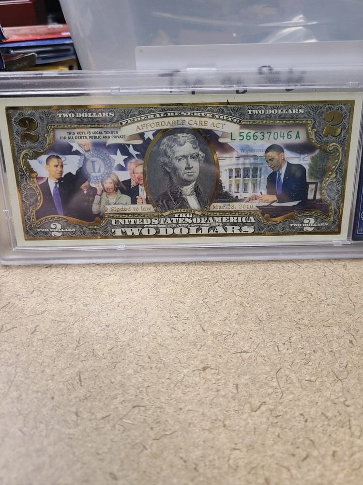 $2 Colorized Bill Affordable Care Act