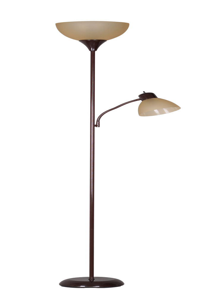 72" Modern Light Floor Lamp For Room With Adjustable Reading Standing Led Brown