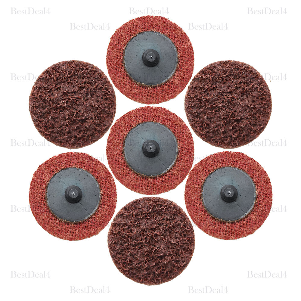 25 SET 2 Inch Maroon Quick Change Surface Prep Pads Conditioning Discs