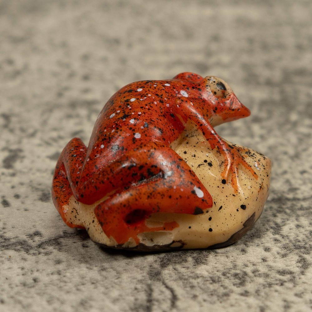 Vintage Frog Tagua Carving