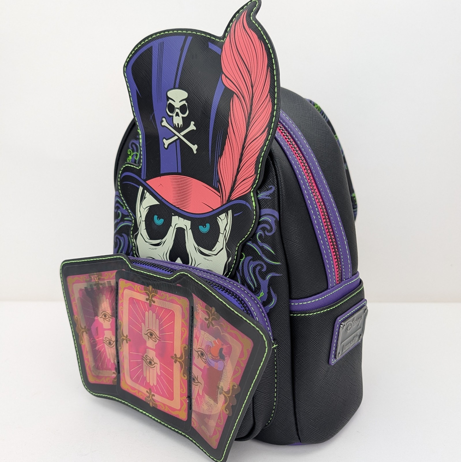 Loungefly Disney Dr Facilier Villains Mini Backpack Glow Lenticular Tarot NWT