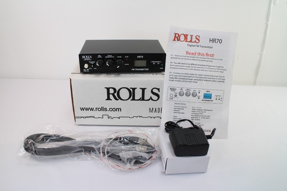 ROLLS HR70 Digital FM Transmitter Broadcast Audio Interface NEW Open Box