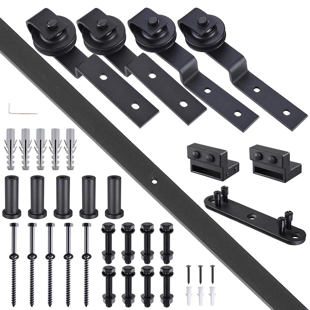 6.6ft Sliding Track Bypass Door Hardware Kit