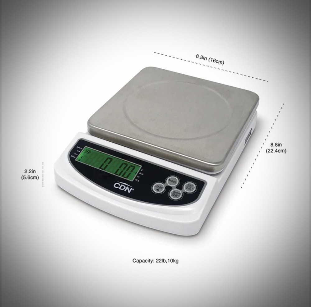 CDN SD2206 22lb Capacity Digital Portion Scale USER FRIENDLY
