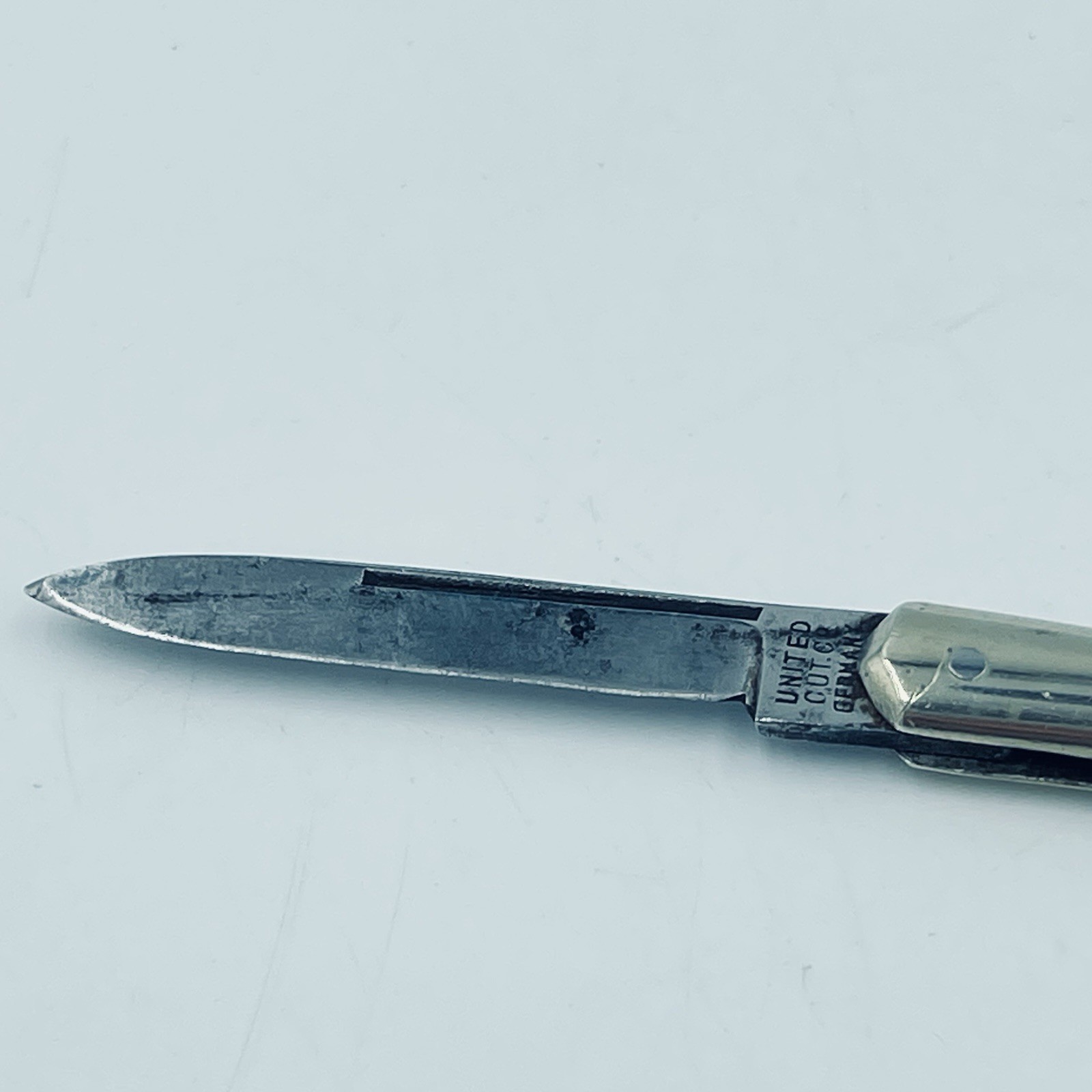 Vintage United Cut Co Germany Carved Pearl Pen Pocket Knife