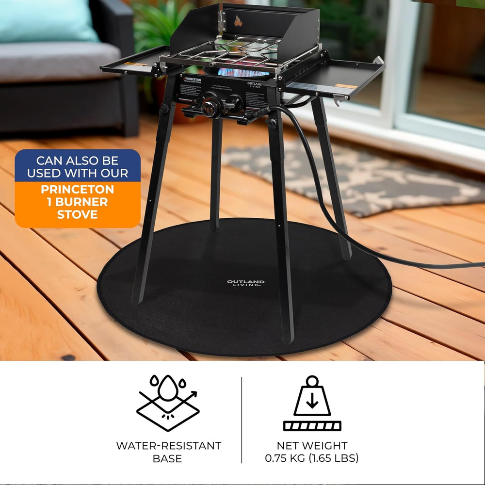 34" Flame Resistant Fire Mat - High-Temperature Resistant Surface Protector for