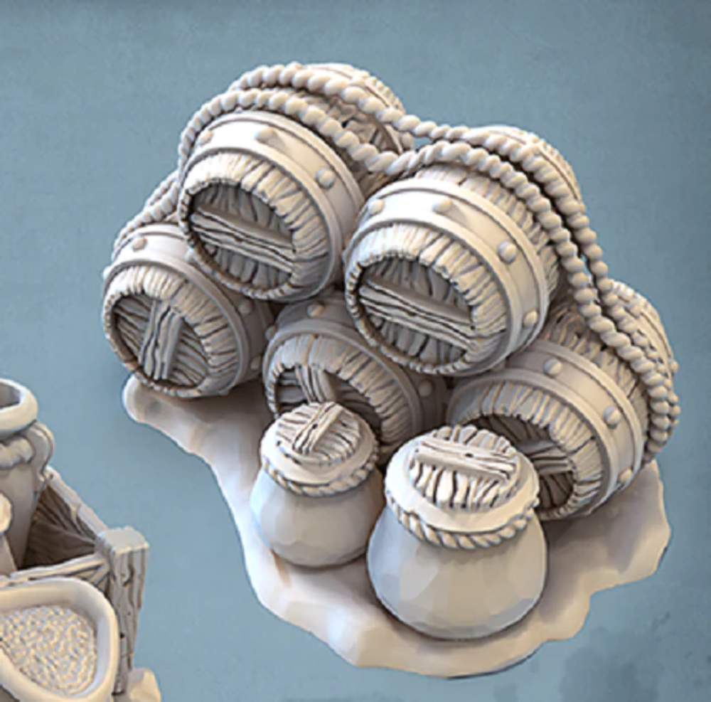 STL-FP102a - Fantasy Props - Supplies D - 28mm