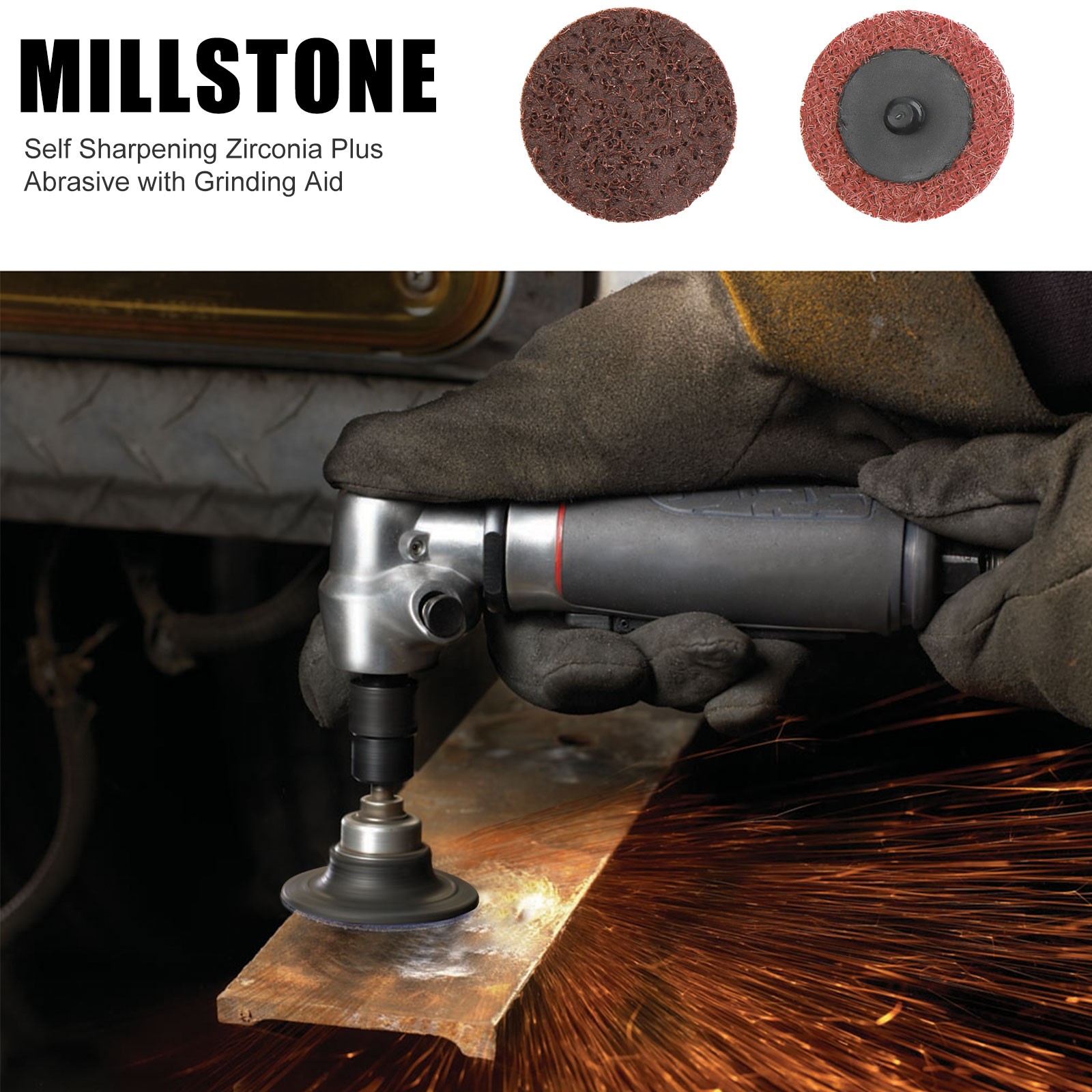 50Pc 2" Medium Roloc Scotch Pads Roll Lock Surface Sanding Disc US