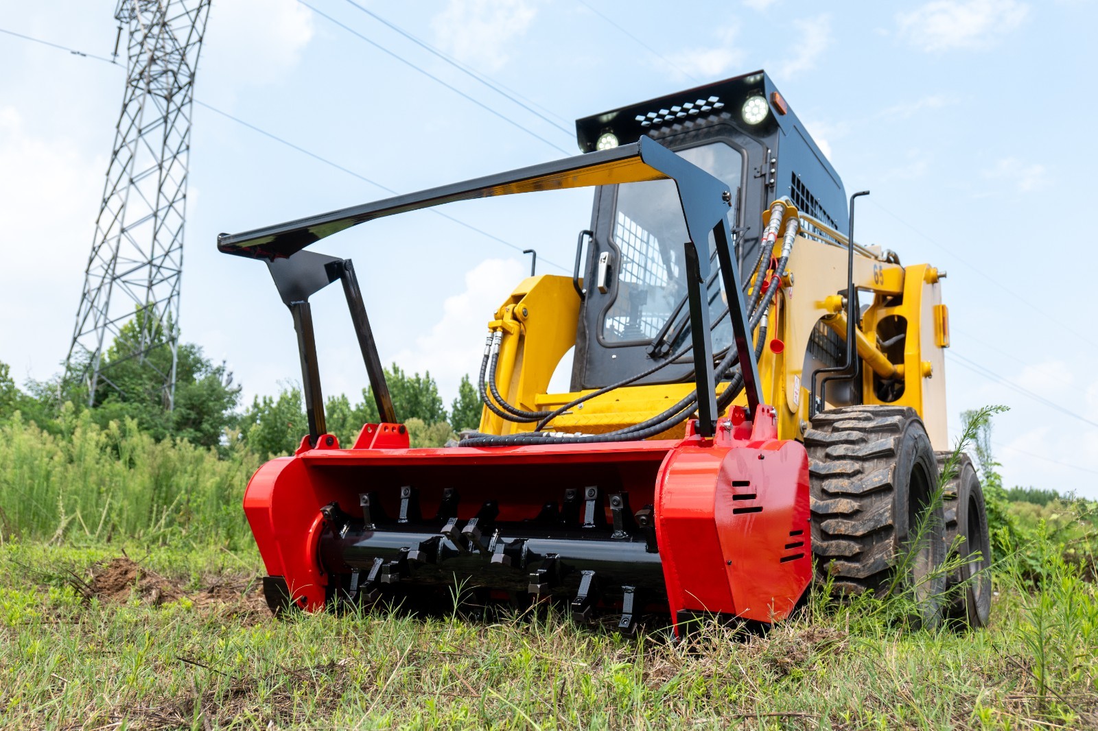 Heavy Duty 46" Cutter Mulcher for Bobcat Skid Steer Cuts Trees Bush Clearing