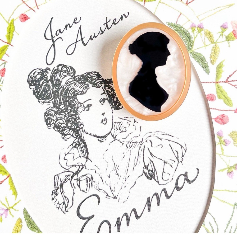 Tatty Devine Jane Austen Portrait Brooch