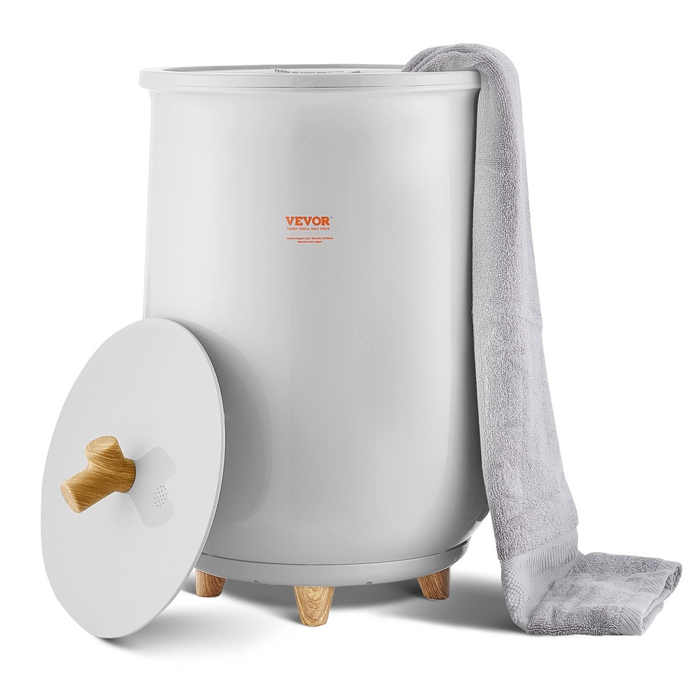 VEVOR 20L Towel Warmer Bucket with LED Light Timer and Temperature Setting Gray