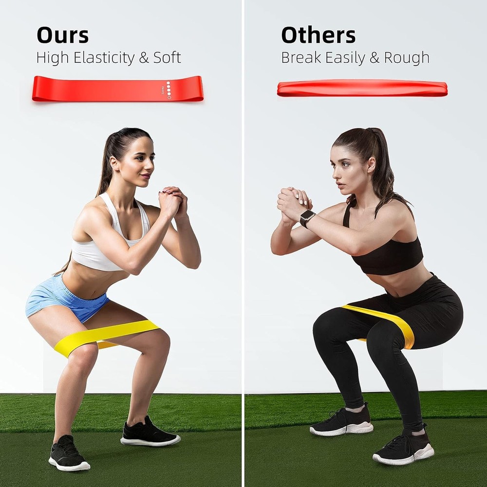 Resistance Bands for Working Out, 5-Pack Elastic Exercise Bands for Strength ...