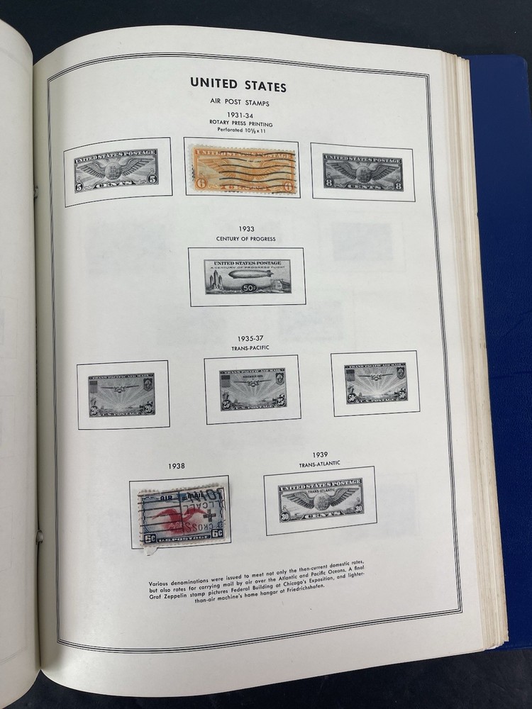 Vintage Collection Of Over 630 Stamps In United States Liberty Stamp Album