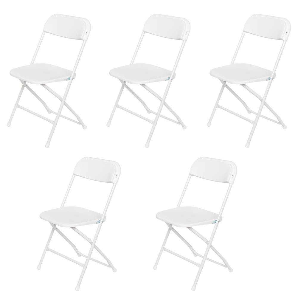 10 Pieces Commercial Plastic Folding Chairs Stackable Picnic Party Dining Seats