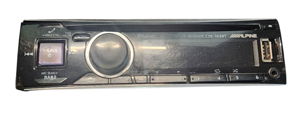 Alpine CDE-143BT Bluetooth CD Player FACEPLATE ONLY