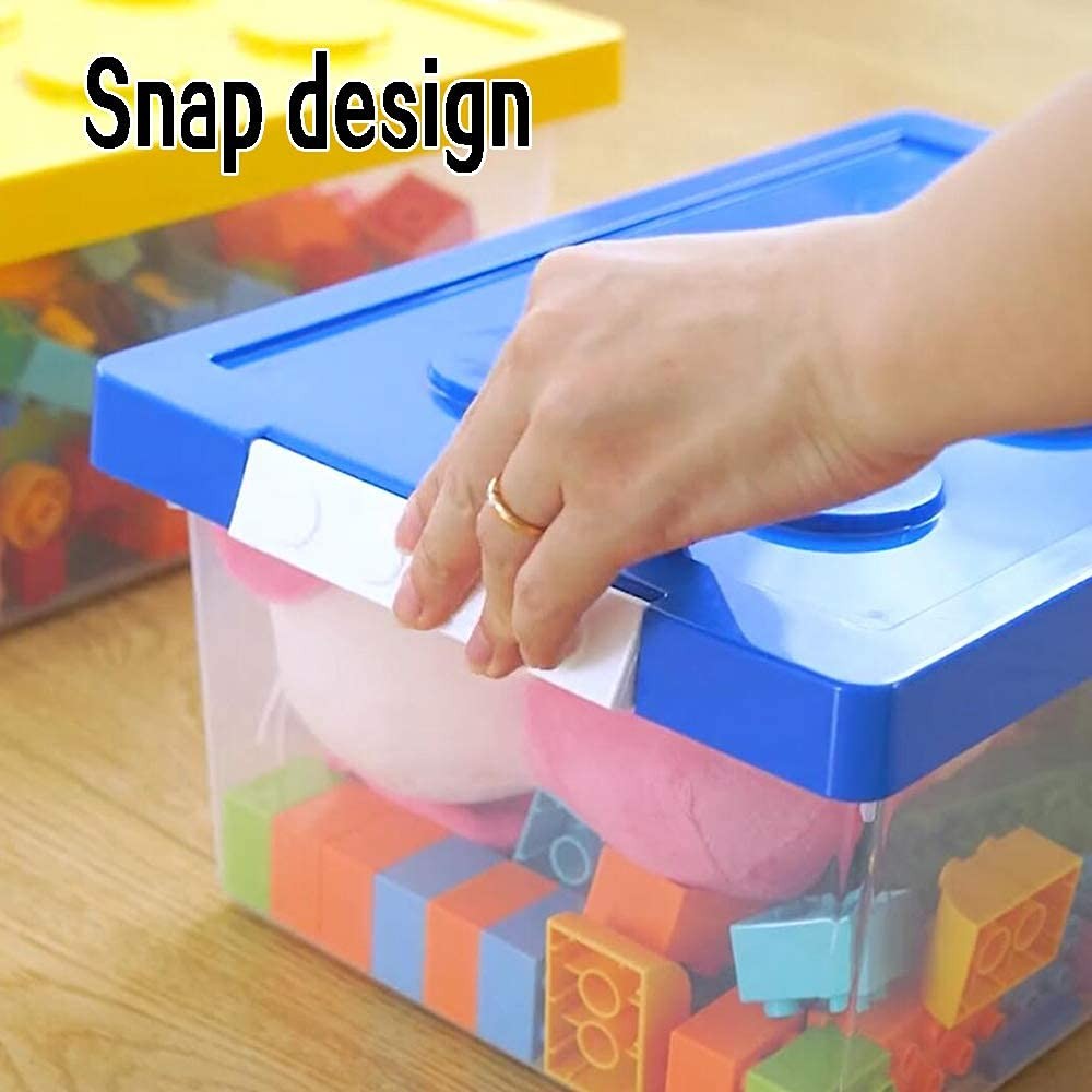Plastic Storage Bins with Lids - Stackable Storage Organizer Set of 2, Chests...